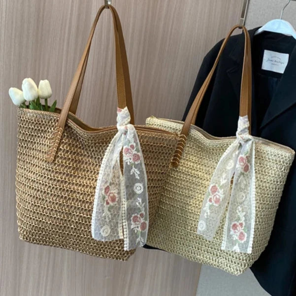 Crossbody Bag & Shoulder Bag, Straw Bag